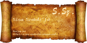 Sisa Szebáld névjegykártya